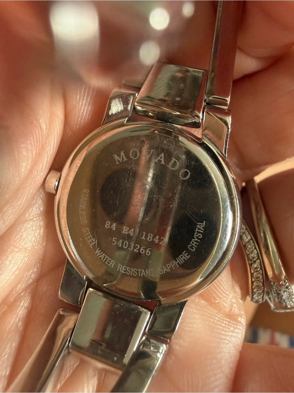Movado Amorosa Women's Stainless Steel Bangle Watch, Needs battery